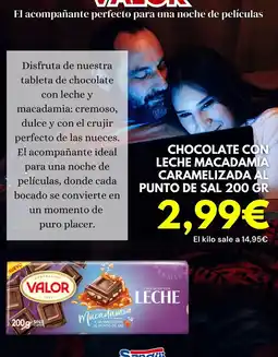 Sangüi Valor - chocolate con leche macadamia caramelizada al punto de sal oferta