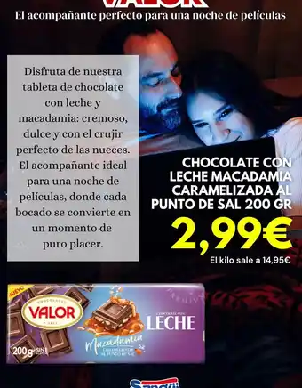 Sangüi Valor - chocolate con leche macadamia caramelizada al punto de sal oferta