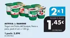 Supermercados Lupa Activia/danone - yogur con frutos del bosque, fresa o pera oferta