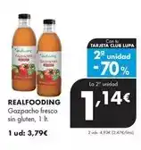 Supermercados Lupa Realfooding - gazpacho fresco sin gluten oferta