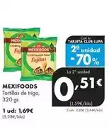 Supermercados Lupa Mexifoods - tortillas de trigo oferta