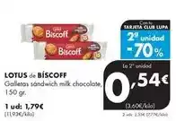 Supermercados Lupa Lotus - biscoff galletas sándwich milk chocolate oferta
