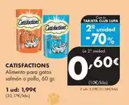 Supermercados Lupa Catisfactions - alimento para gatos salmón o pollo oferta