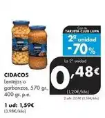 Supermercados Lupa Cidacos - lentejas o gorbanzos oferta