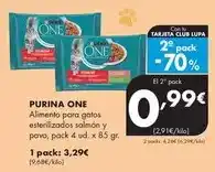 Supermercados Lupa Purina one - alimento para gatos esterilizados salmón y pavo oferta