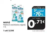 Supermercados Lupa Nestlé - nativa-3 crecimiento original oferta