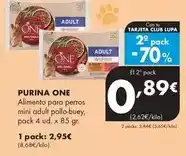 Supermercados Lupa Purina one - alimento para perros mini adult pollo-buey oferta