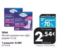 Supermercados Lupa Tena - discreet compresa maxi night oferta