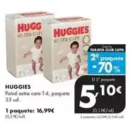 Supermercados Lupa Huggies - pañal extra care t-4 oferta