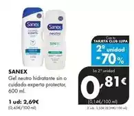Supermercados Lupa Sanex - gel neutro hidratante sin o cuidado experto protector oferta
