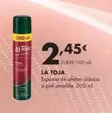 Supermercados Lupa La toja - espuma de afeitar clásica o piel sensible oferta