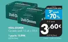 Supermercados Lupa Voll-damm - cerveza oferta