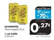 Supermercados Lupa Schweppes - tónica original oferta