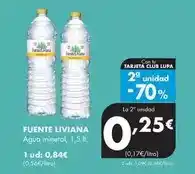 Supermercados Lupa Fuente liviana - agua mineral oferta