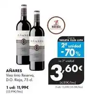 Supermercados Lupa Añares - vino tinto reserva, d.o. rioja oferta