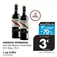 Supermercados Lupa Federico paternina - vino tinto reserva, banda roja, d.o. rioja oferta