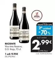 Supermercados Lupa Reciente - vino tinto reserva, d.o. rioja oferta
