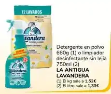 Supeco La antigua lavandera - detergente en polvo o limpiador desinfectante sin lejía oferta