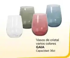 Supeco Gaia - vasos de cristal varios colores oferta