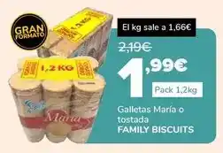Supeco Family biscuits - galletas maria o tostada oferta
