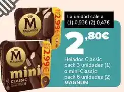 Supeco Magnum - helados classic o mini classic oferta