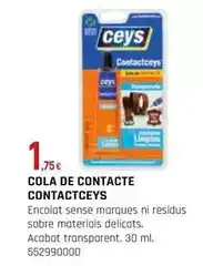 Fes Més Ceys - cola de contacte contactceys oferta
