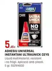 Fes Més Ceys - adhesiu universal instantani ultraunick oferta