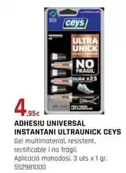 Fes Més Ceys - adhesiu universal instantani ultraunick oferta