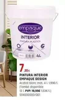 Fes Més Empaque - pintura interior design oferta