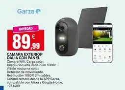 Bricoking Garza - camara exterior dalia con panel oferta