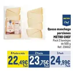 Makro Chef - queso manchego porciones oferta