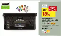 Leroy Merlin Luxens - pintura interior ultralavable mate oferta