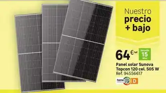 Leroy Merlin Solar - panel sunova topcon 120 gel oferta