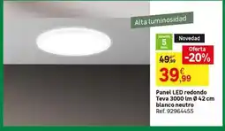 Leroy Merlin Redondo - panel led teva 3000 m 0 42 cm blanco neutro oferta
