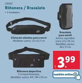 Lidl Crivit - riñonera/brazalete oferta