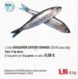 Abordo Boquerón entero grande oferta