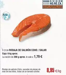 Abordo Pescador - rodaja de salmón coho/salar oferta