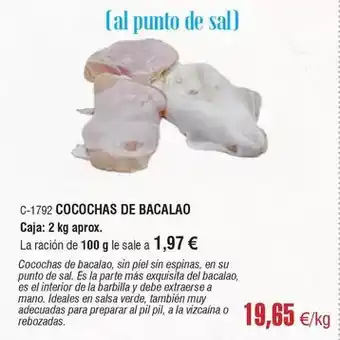 Abordo Cocochas de bacalao oferta