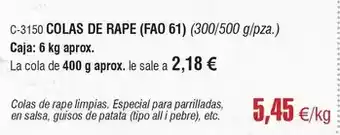 Abordo Colas de rape oferta