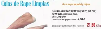 Abordo Origen - colas de rape oferta