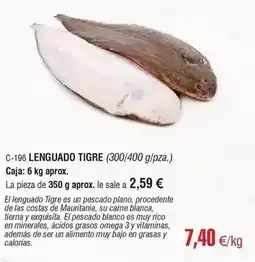 Abordo Blanco - lenguado tigre oferta