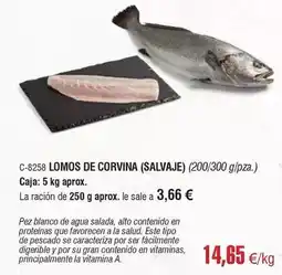 Abordo Salvaje - lomos de corvina oferta