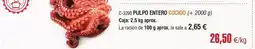 Abordo Polpo entero cocido oferta