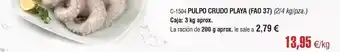 Abordo Pulpo crudo playa oferta