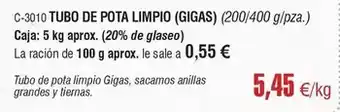 Abordo Tubo de pota limpio oferta