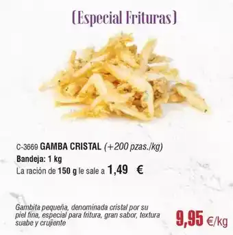 Abordo Cristal - gamba oferta