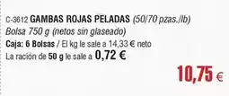 Abordo Gambas rojas peladas oferta