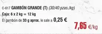 Abordo Gambon grande oferta
