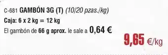 Abordo Gambón 3g oferta