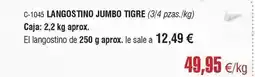 Abordo Jumbo - langostino tigre oferta